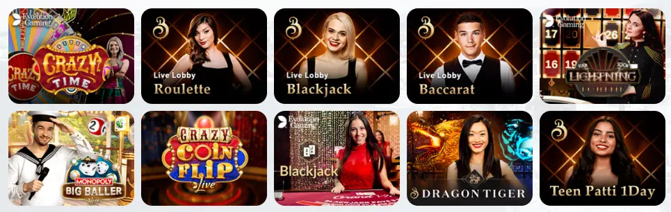 Jeux de casino en direct LuckyWave Casino
