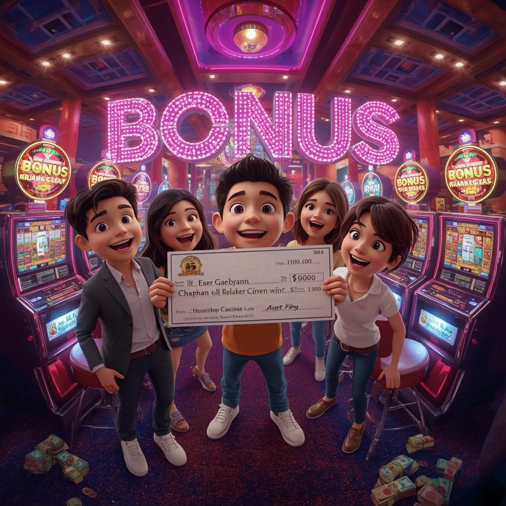 bonus dans les mains de l'homme au casino LUCKYWAVE CASINO