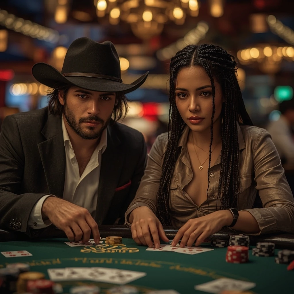 photo de deux joueurs de poker LuckyWave Casino